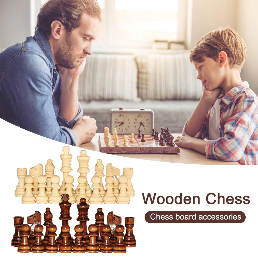 Wooden Chessmen Standard Tournamen Staunton 2.2in King Figures