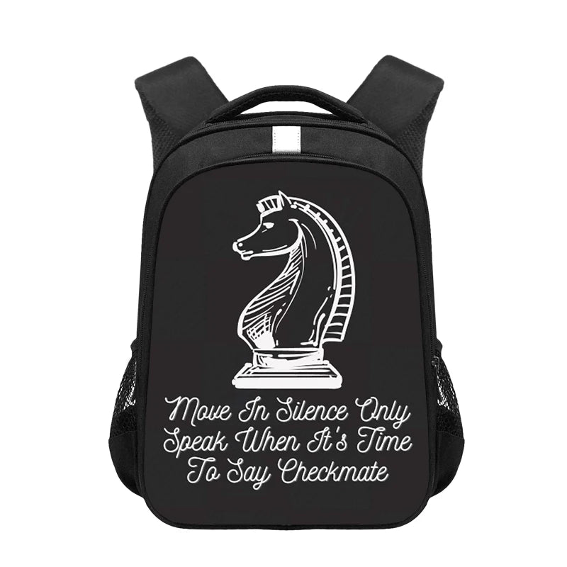 Chess Player Game Print Backpack for Teenager Cute Chess