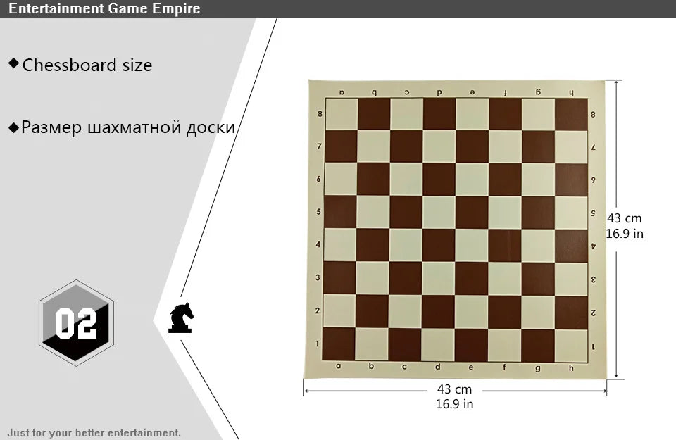 High-quality Chessboard Set 43*43 cm PVC Chess Game