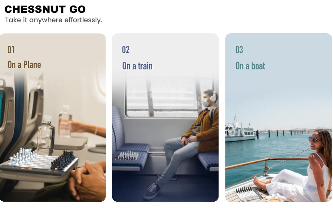 Ultimate Portable Travel Electronic Chessboard ((Grey))