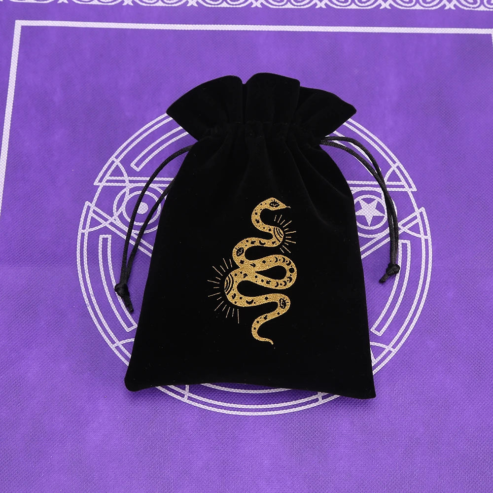 1pcs Black Velvet Tarot Storage Bag Mini Drawstring Package