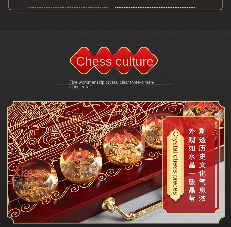 Crystal Chess Large Set High-end with Chessboard Creative Durable Gift