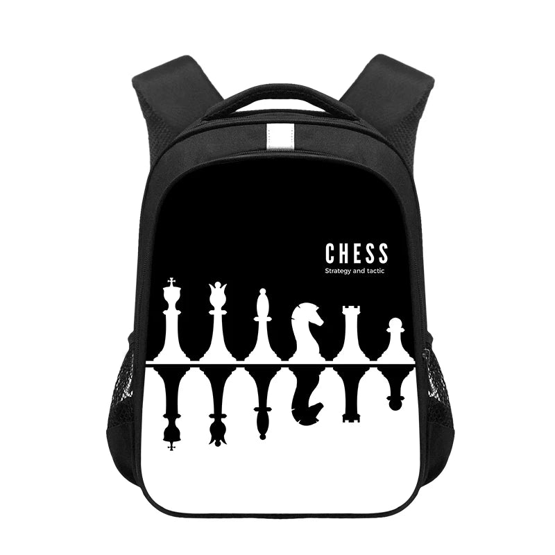 Chess Player Game Print Backpack for Teenager Cute Chess