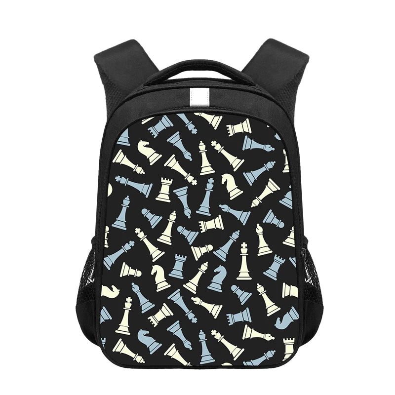 Chess Player Game Print Backpack for Teenager Cute Chess