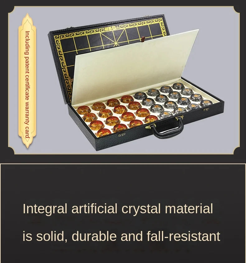 Crystal Chess Large Set High-end with Chessboard Creative Durable Gift