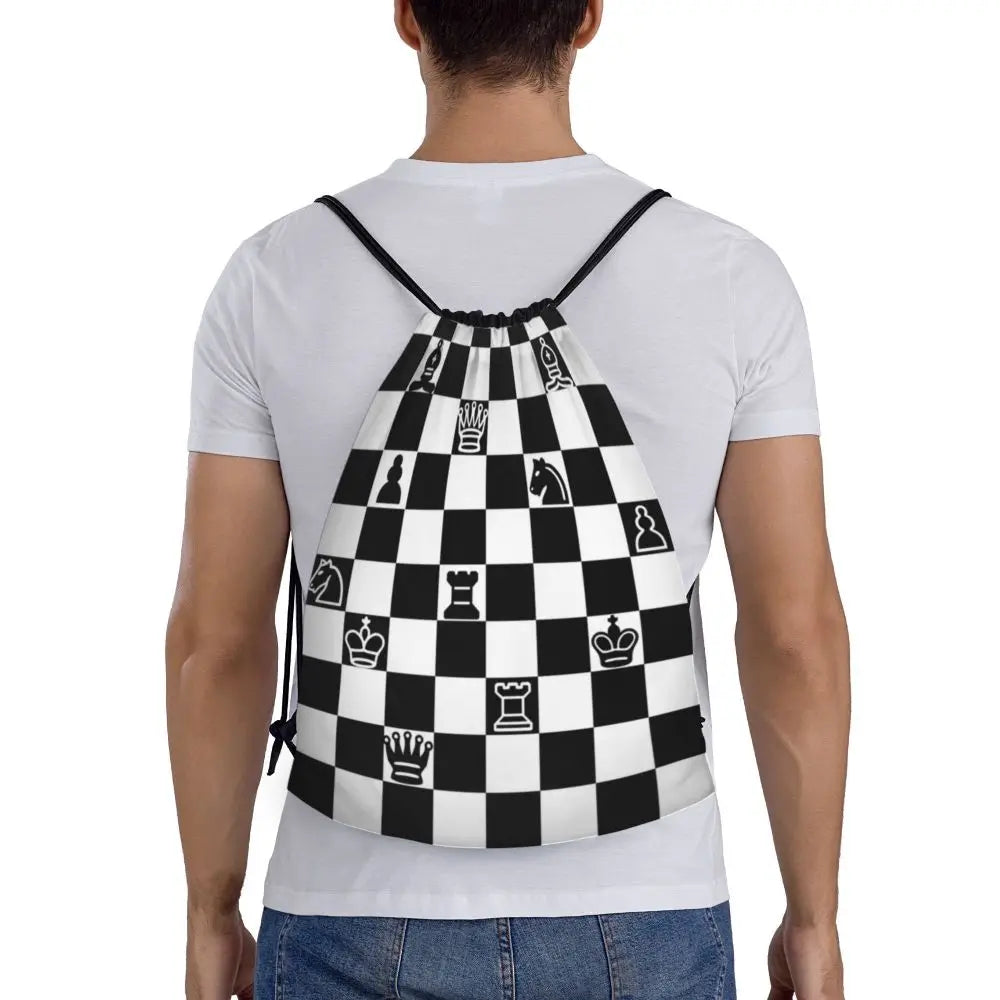 Custom Black And White Check Checkered Chess