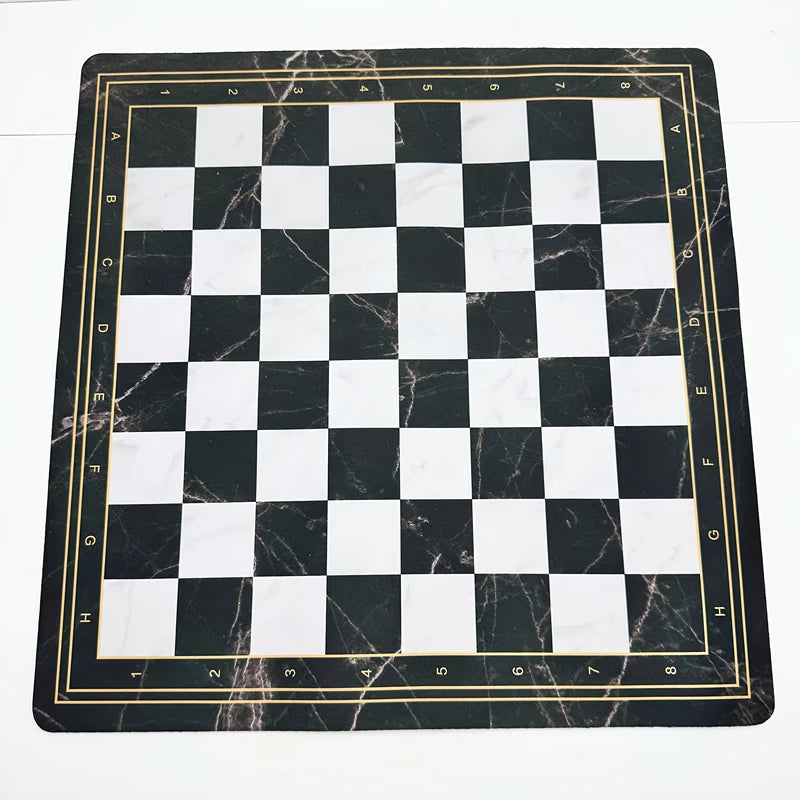 52cm Large Roll-Up Chess Board Marble Style