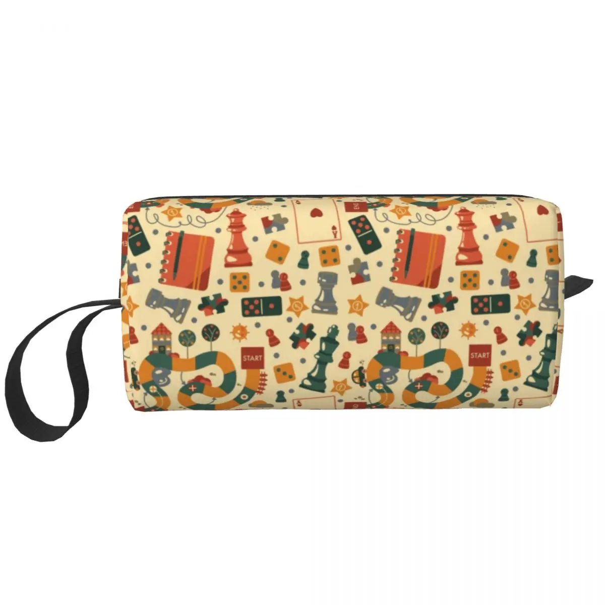 Custom Fashion Chess Toiletry Bag for Women Chessboard