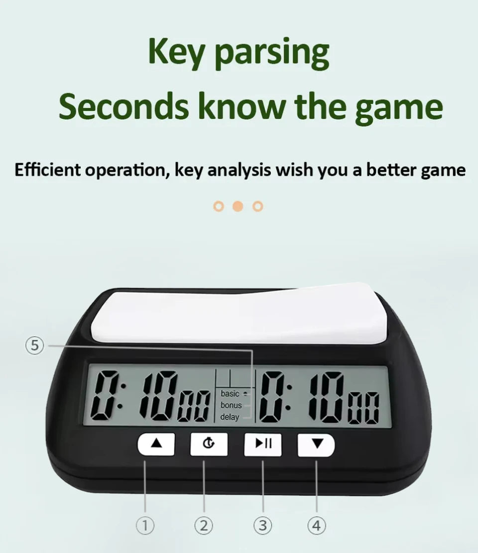 Tournament Grade Chess Clock with Count Up/Down
