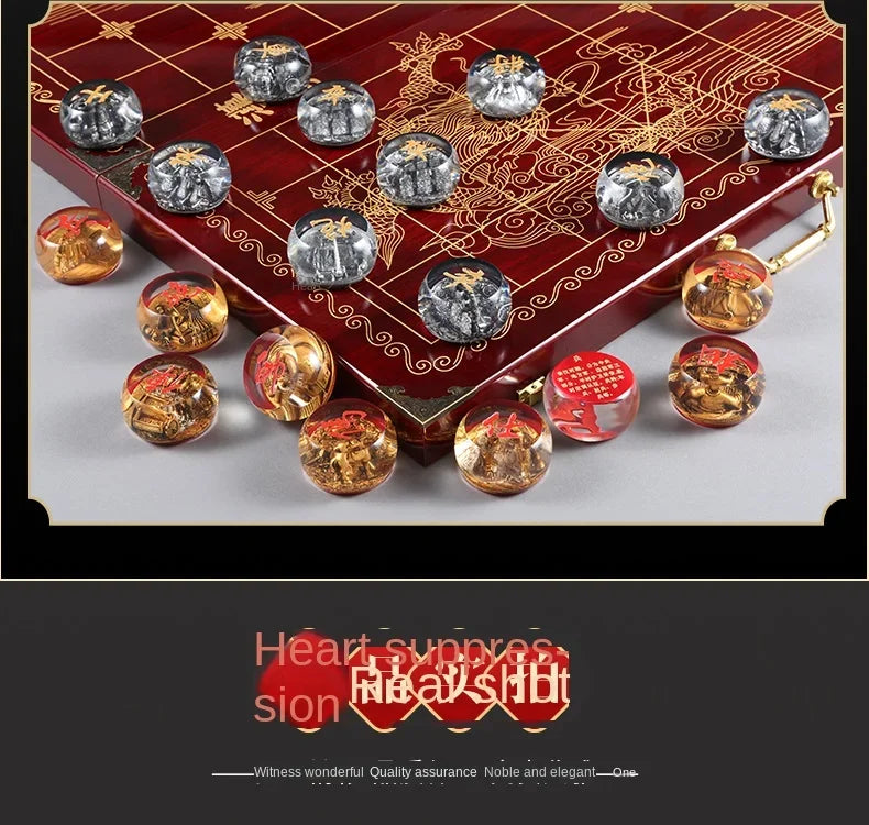 Crystal Chess Large Set High-end with Chessboard Creative Durable Gift
