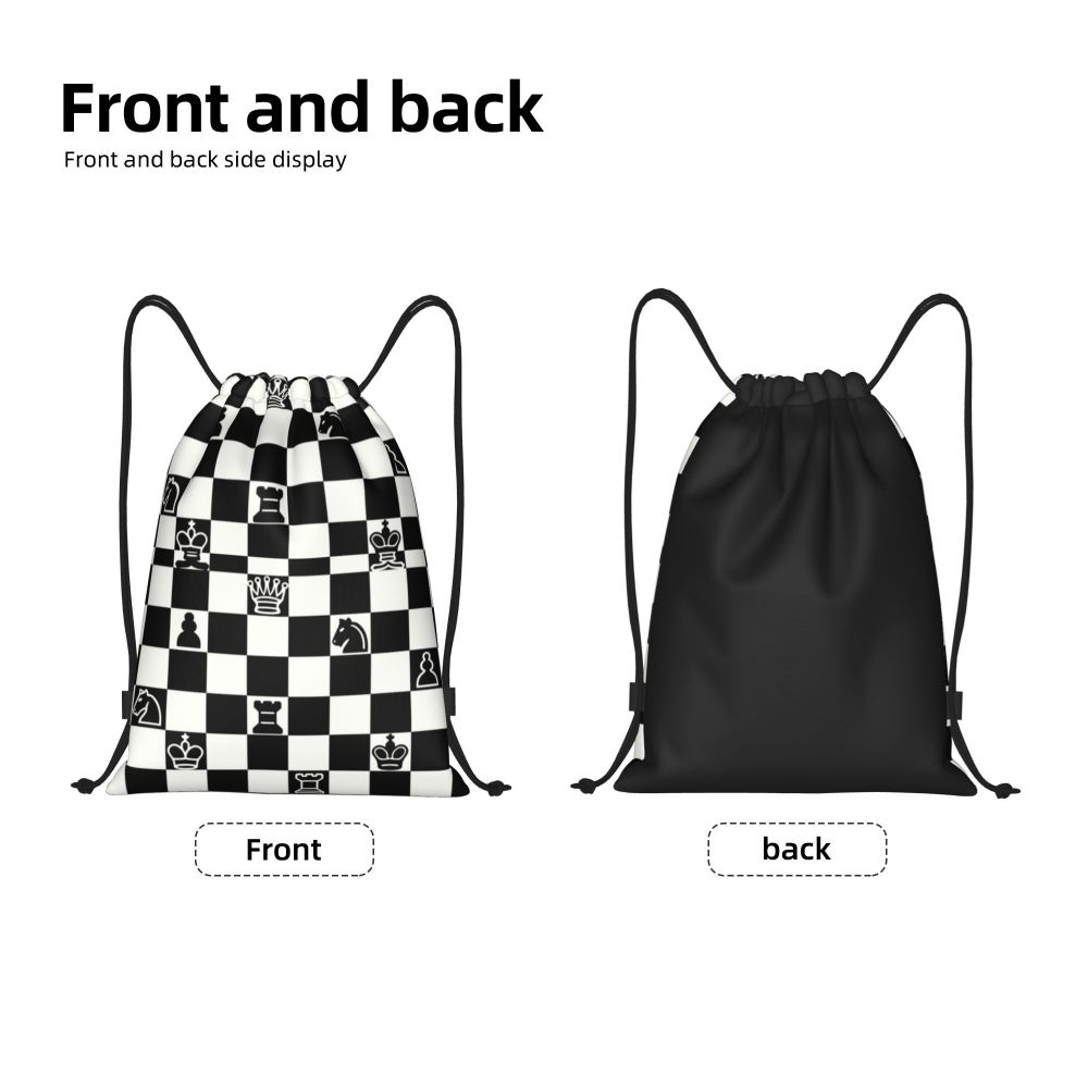Custom Fashion Chess Drawstring Bags
