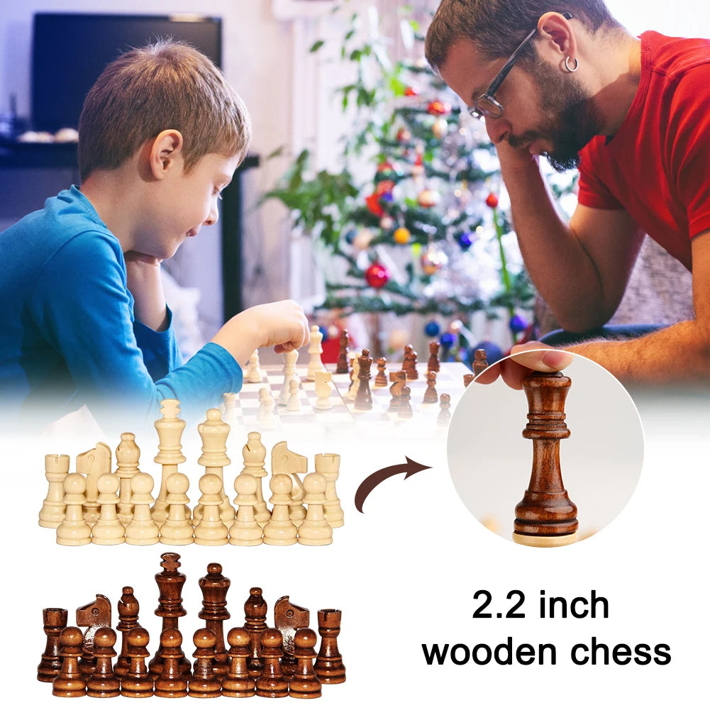 Wooden Chessmen Standard Tournamen Staunton 2.2in King Figures