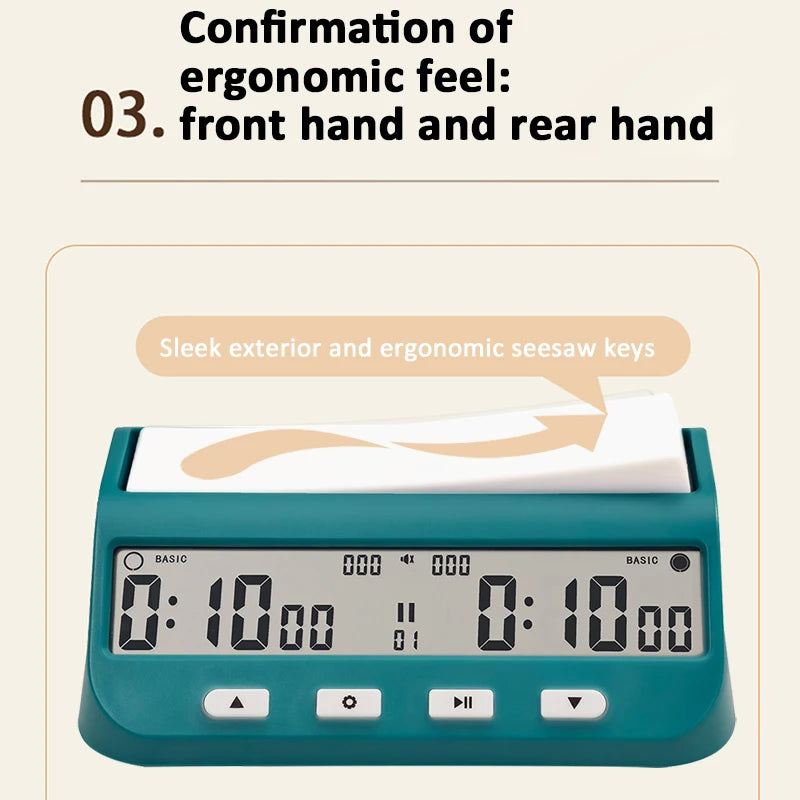 Professional Board Game Timer Count Up Down Competition Hour Meter