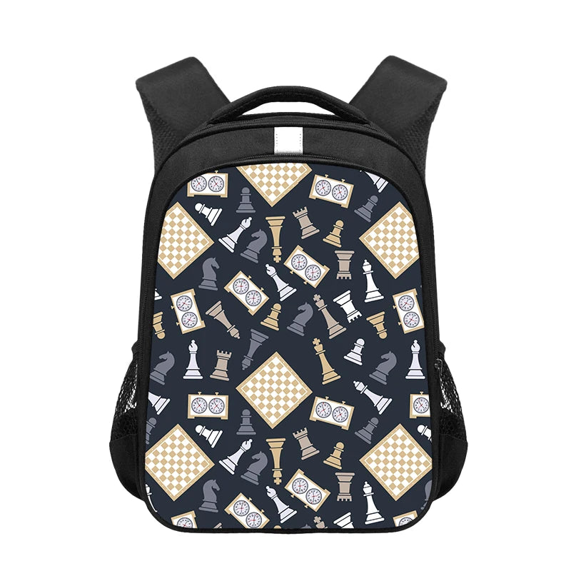 Chess Player Game Print Backpack for Teenager Cute Chess