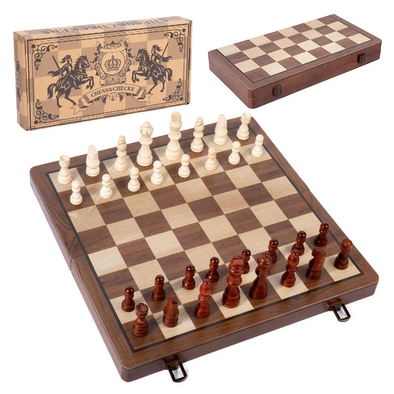 Upgraded Magnetic Chess Set, 15" Tournament Staunton Wooden Chess