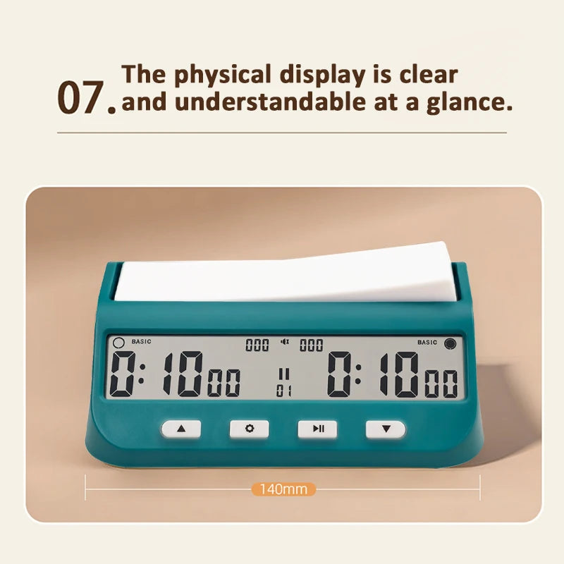 Professional Board Game Timer Count Up Down Competition Hour Meter