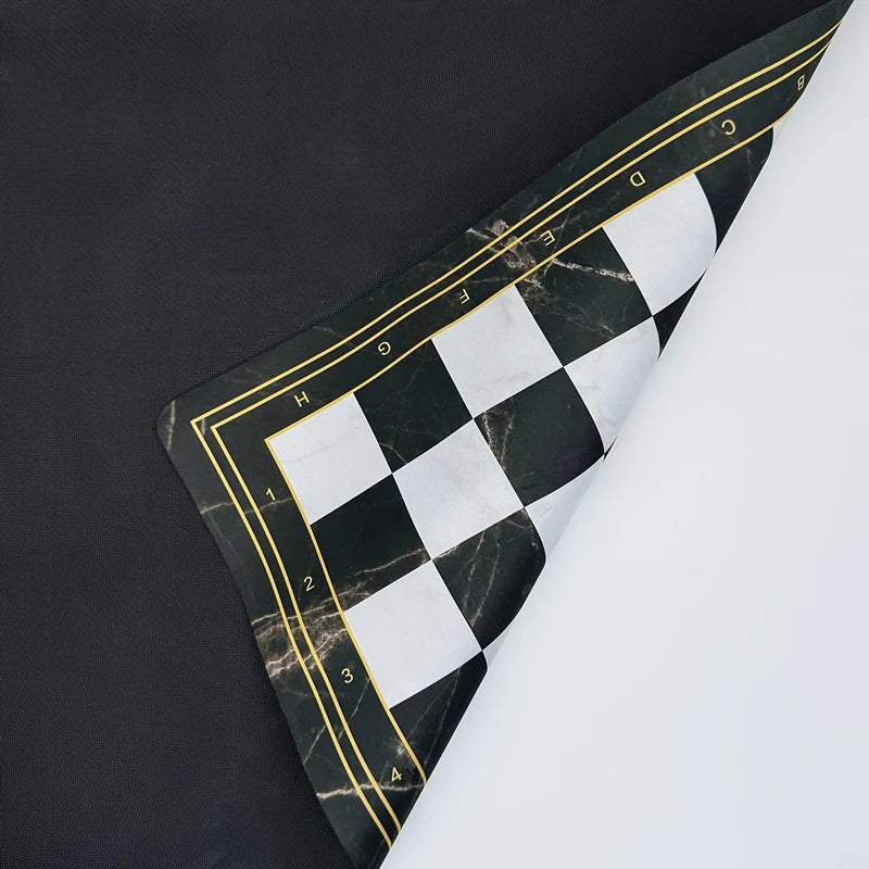 52cm Large Roll-Up Chess Board Marble Style