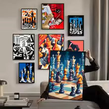 Vintage noble chess classic movie posters waterproof paper sticker coffee house bar decor art wall decal