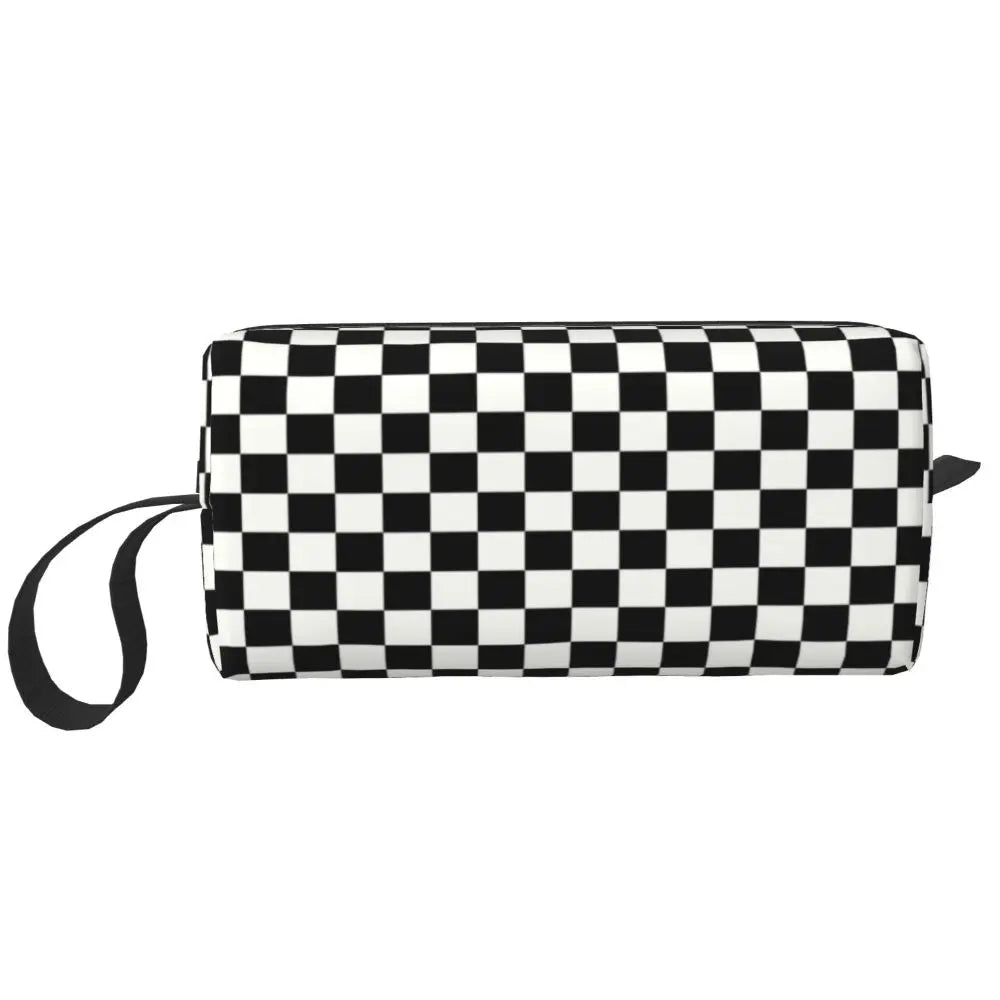 Custom Fashion Chess Toiletry Bag for Women Chessboard