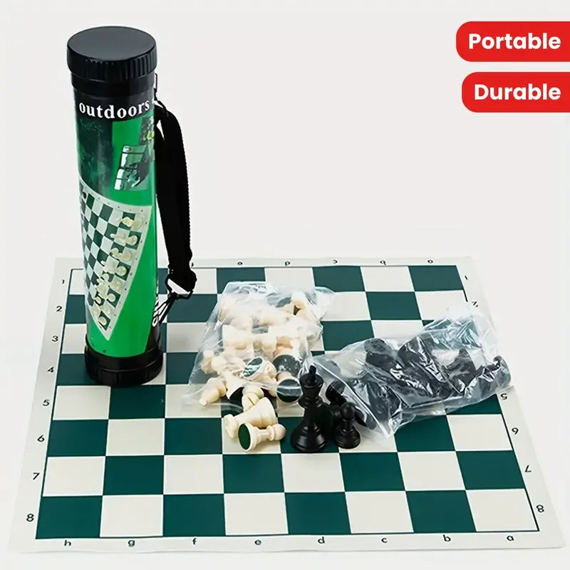 65/75/95mm Chess Pieces Set with Carrying Case Adult Children Chess