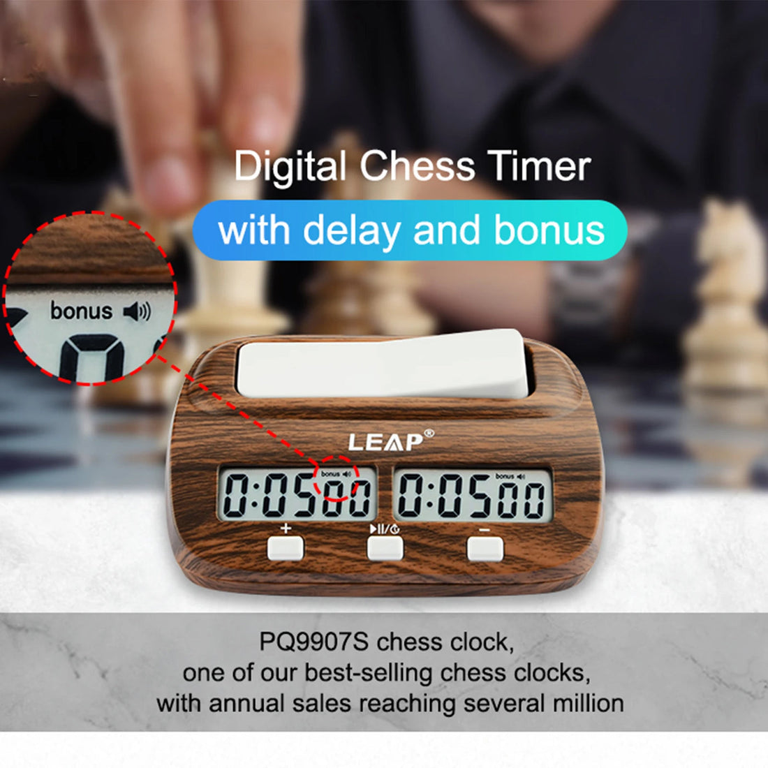AI Smart Chessboard with LED Guidance + Digital Clock