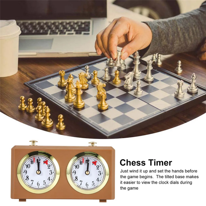 ABNH Mechanical Chess Clock Analog for Chess Game Timer Clock