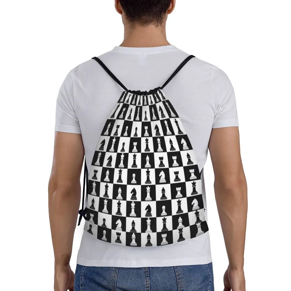 Custom Black And White Check Checkered Chess