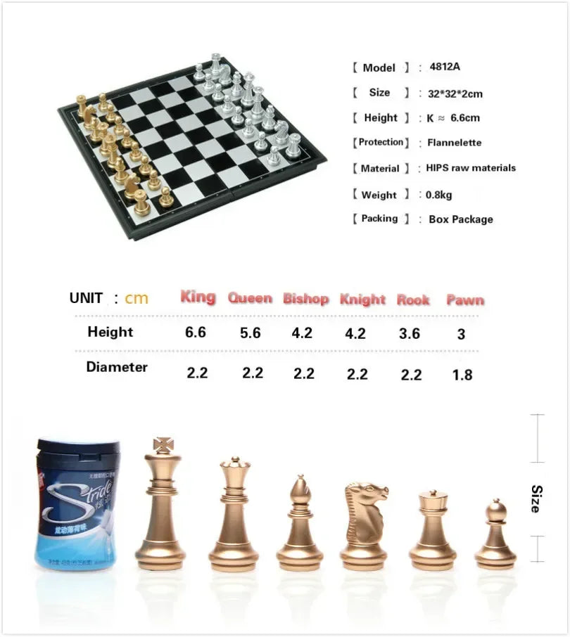 Magnetic International Chess Pieces Set