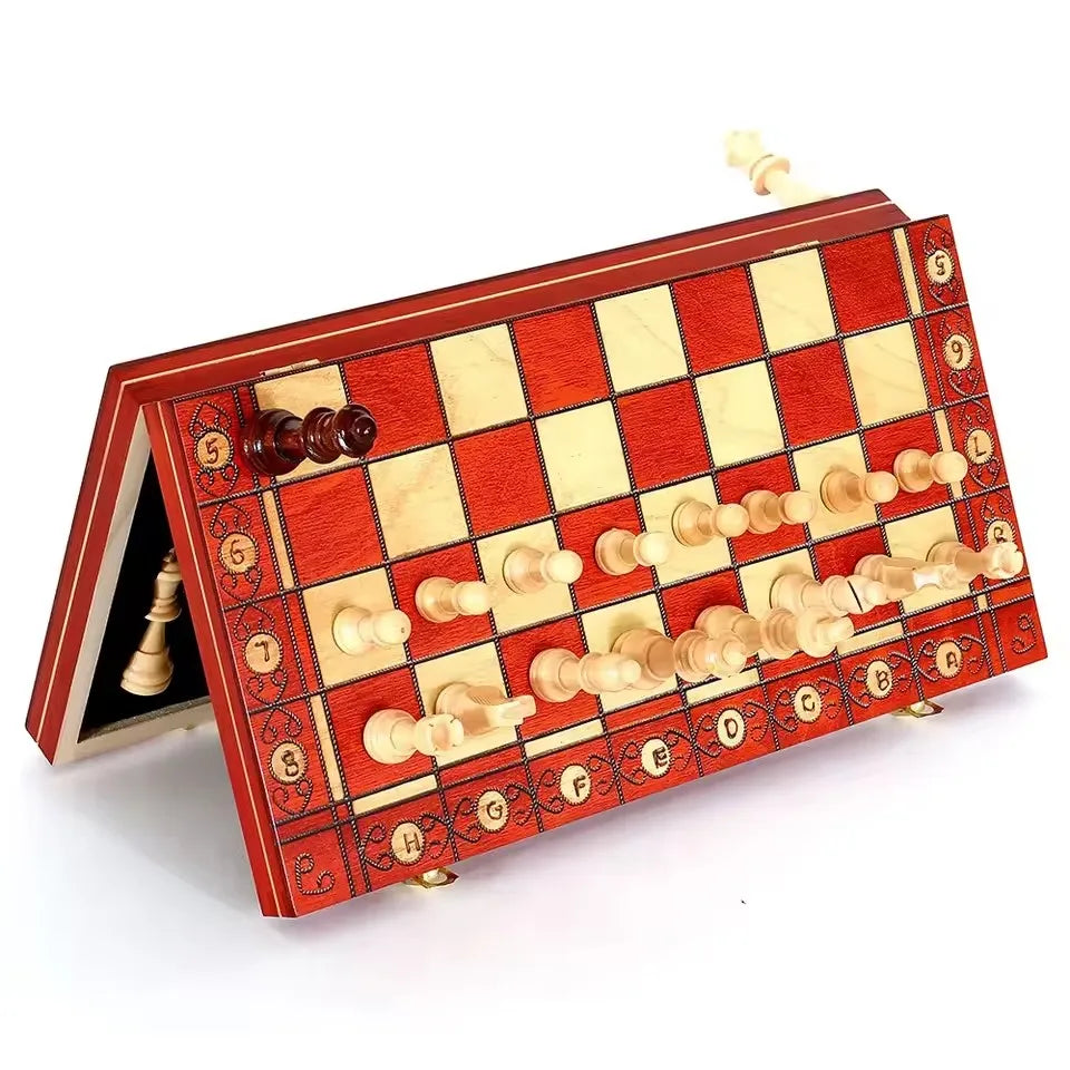 Folding Wooden Portable Chess Game Board Wooden Chess Board