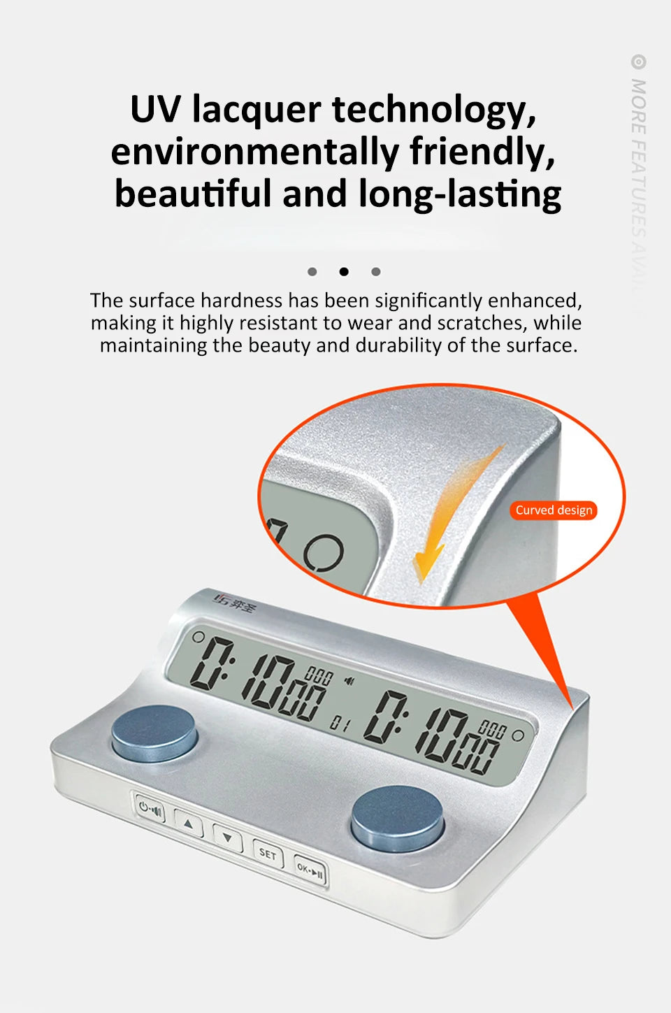 YS-905 Professional Chess Timer Clear and Long-Lasting Display Digital Chess