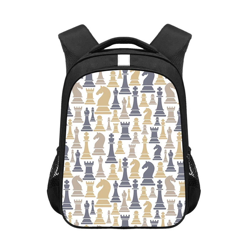 Chess Player Game Print Backpack for Teenager Cute Chess