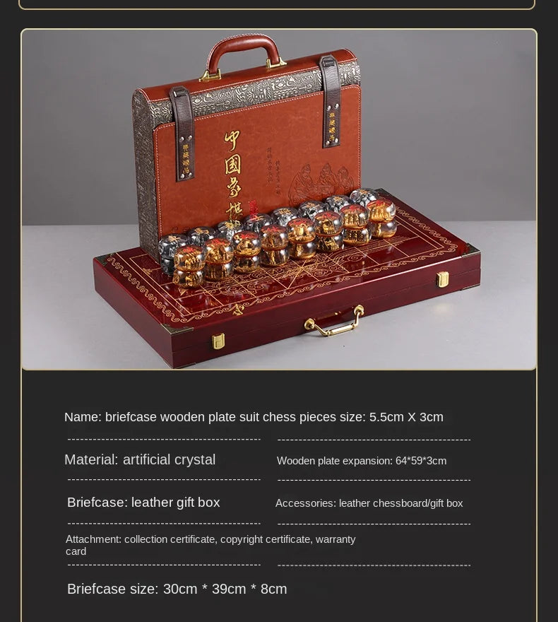 Crystal Chess Large Set High-end with Chessboard Creative Durable Gift