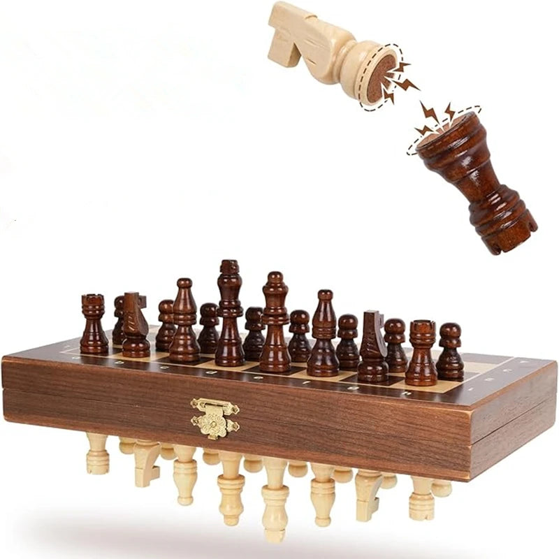 30cm/12inch Travel Chess Wooden Magnetic Chessboard