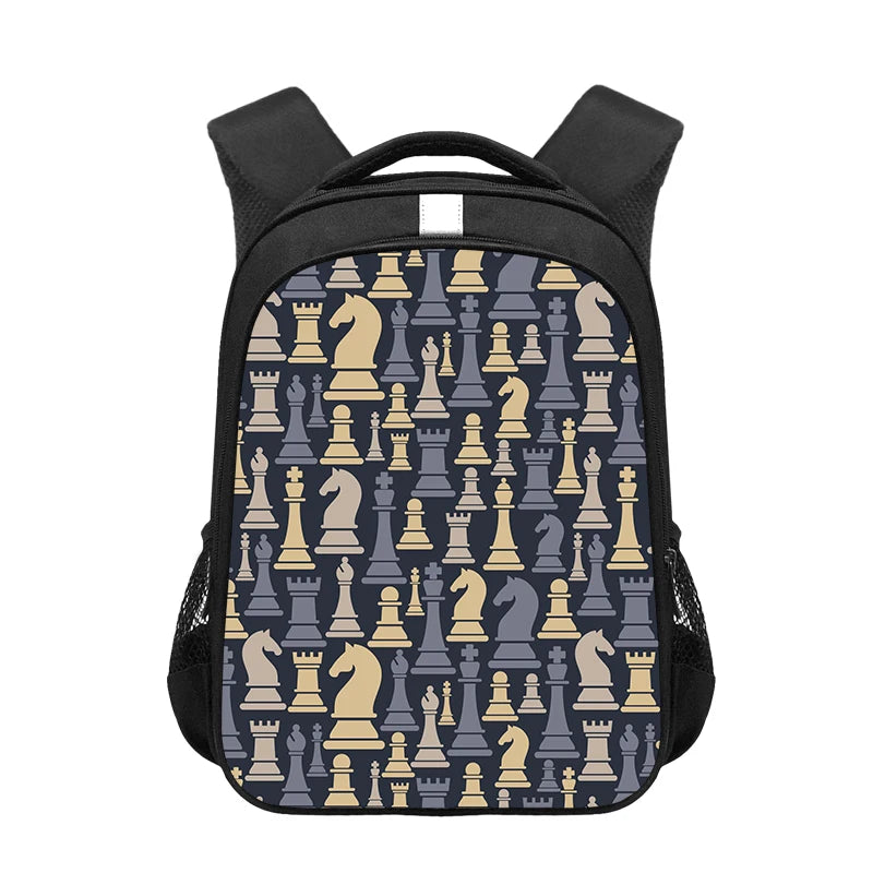Chess Player Game Print Backpack for Teenager Cute Chess
