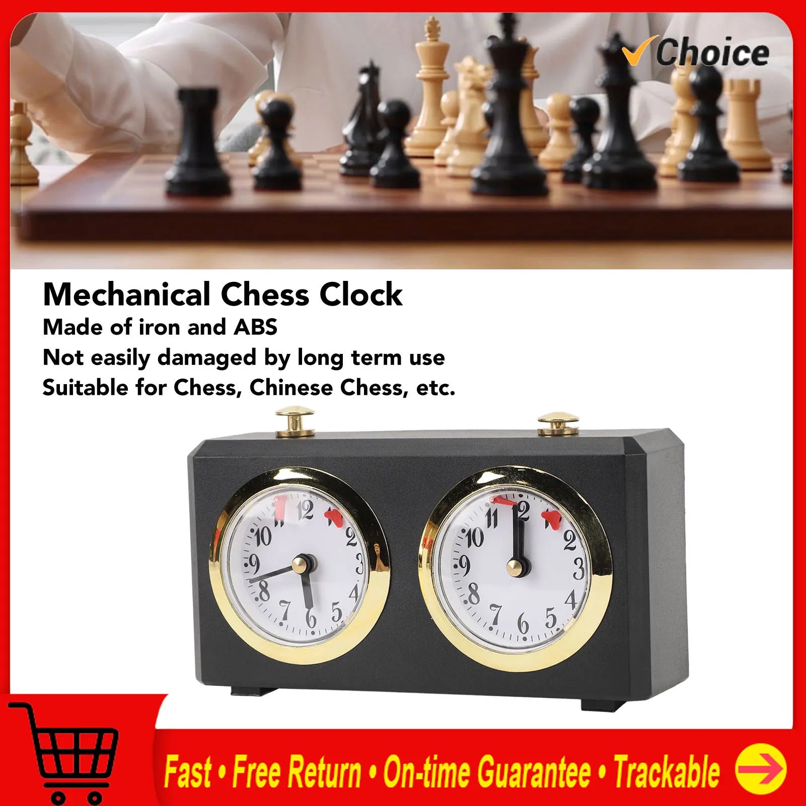 Chess Clock Professional Wind Up Multi Functional Mechanism Portable