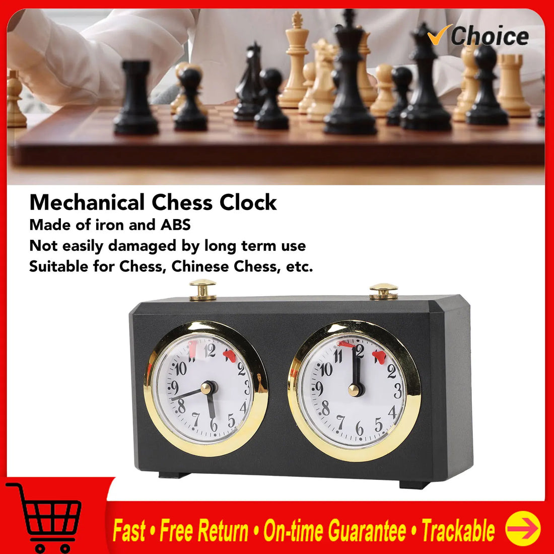 Chess Clock Professional Wind Up Multi Functional Mechanism Portable