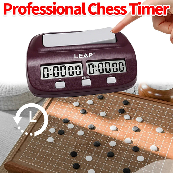 Professional Digital Chess Clock Battery Powered Chess Board Games