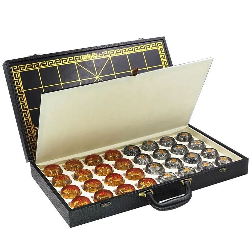 Crystal Chess Large Set High-end with Chessboard Creative Durable Gift