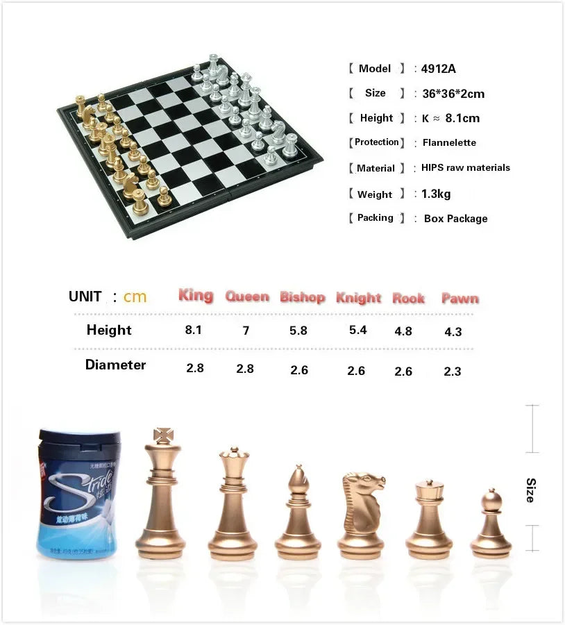 Magnetic International Chess Pieces Set