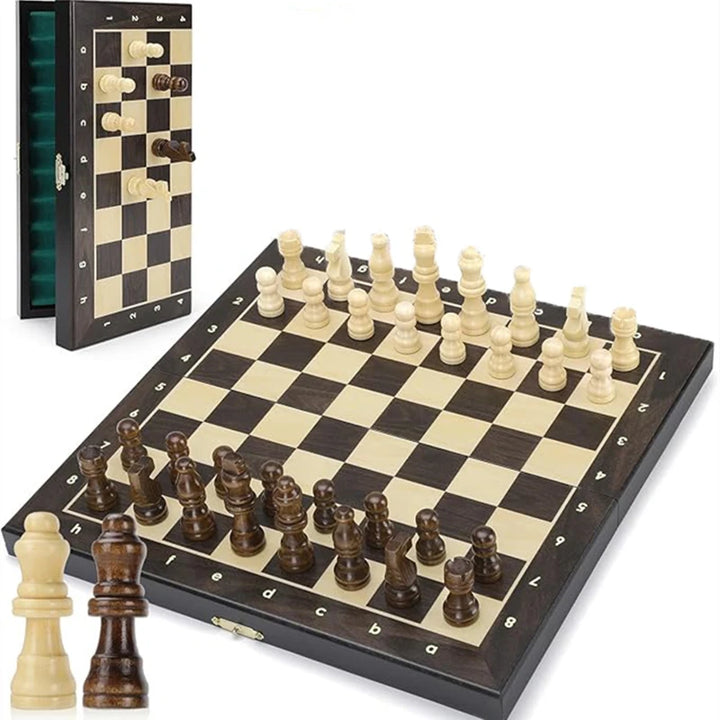 Travel Portable Chess 30/12 inch Wooden Chess Folding Board