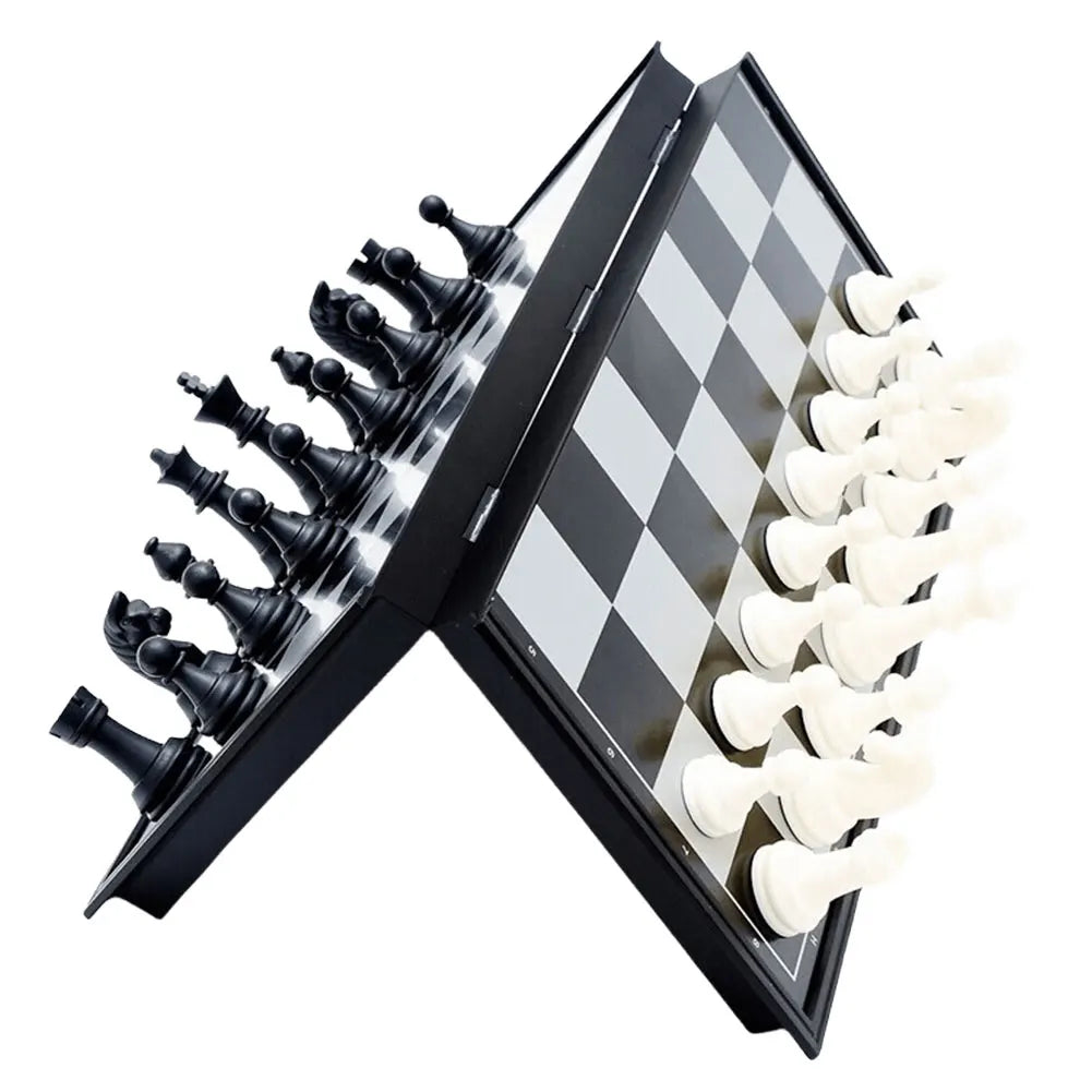 Échiquier Magnétique Pliant 19,5×19,5 cm – Jeu de Voyage Portable en Plastique