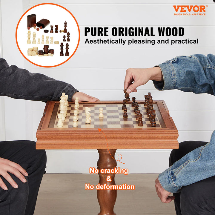 Premium Wooden Chess Table Deluxe Combo Game Table Furniture Set