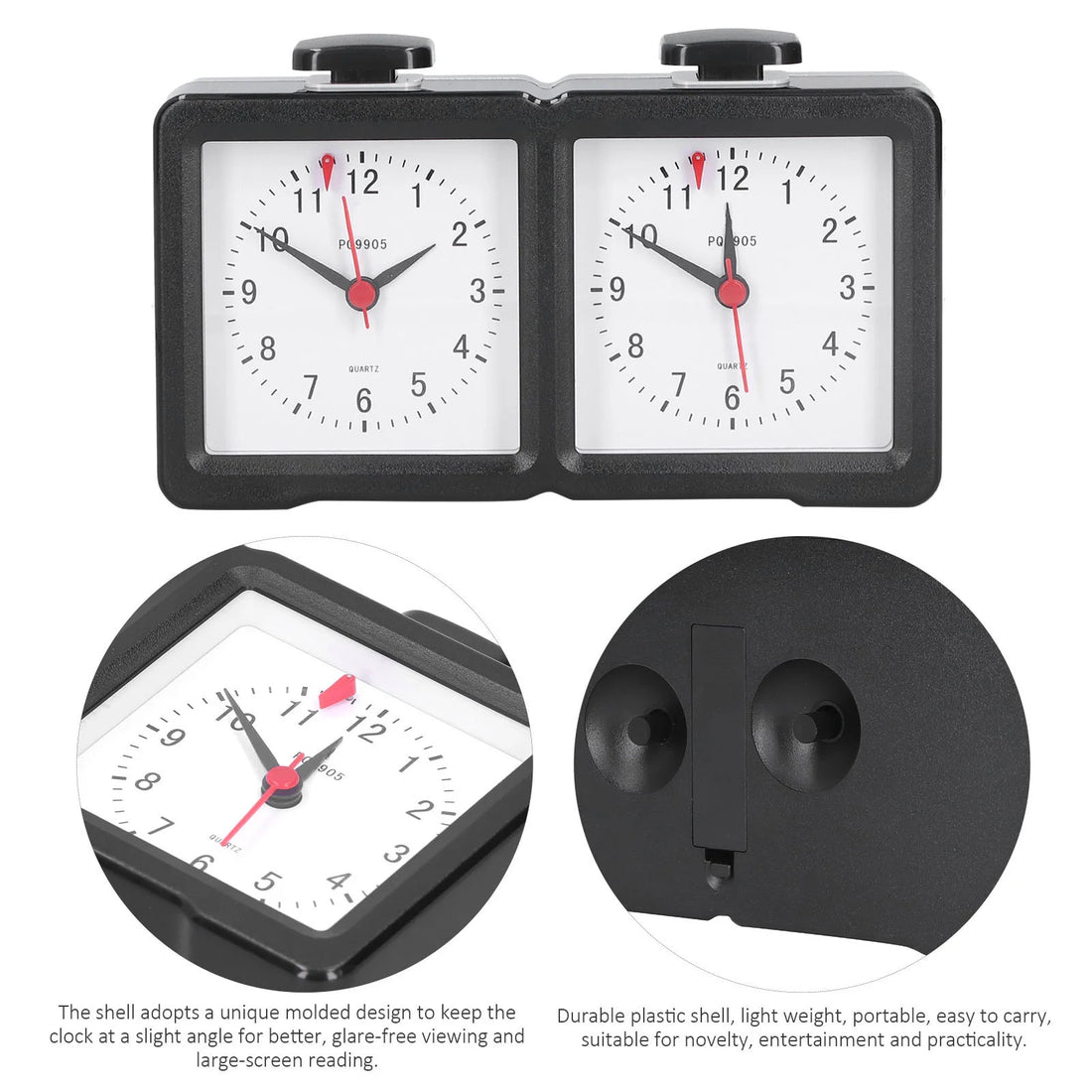 Multifunction Chess Analog Clock Count Up Count Down Timer Mute