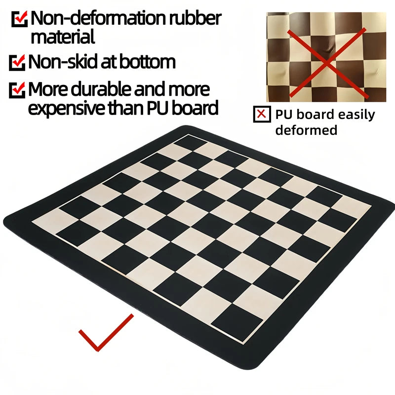 Large sized 52cm/20.5 inch high-quality rubber chess
