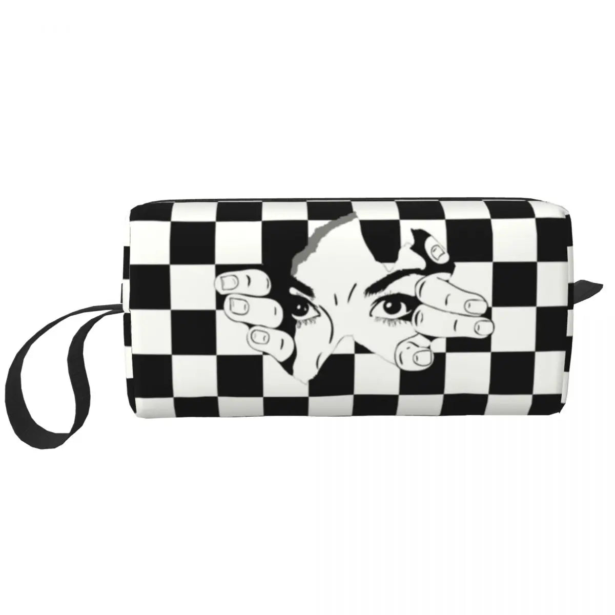 Custom Fashion Chess Toiletry Bag for Women Chessboard