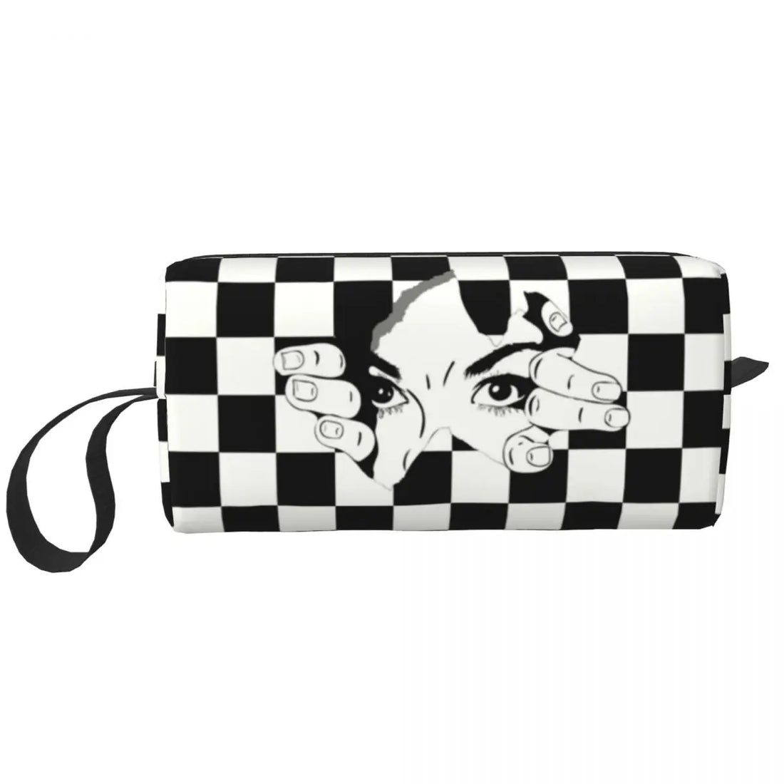Custom Fashion Chess Toiletry Bag for Women Chessboard