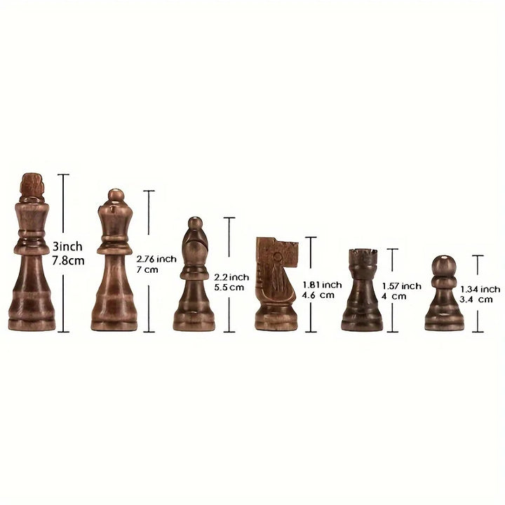 7.8cm/ 3-inch new high-end solid wood chess piece set