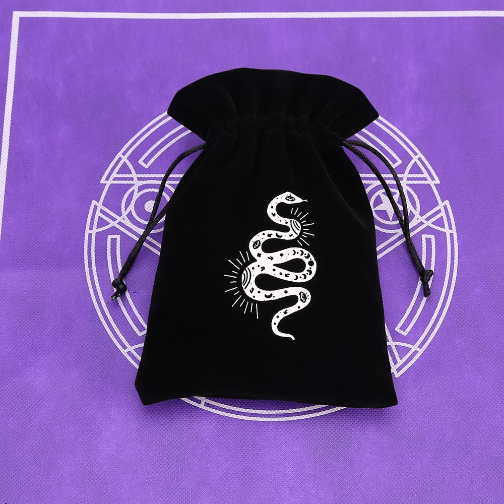 1pcs Black Velvet Tarot Storage Bag Mini Drawstring Package