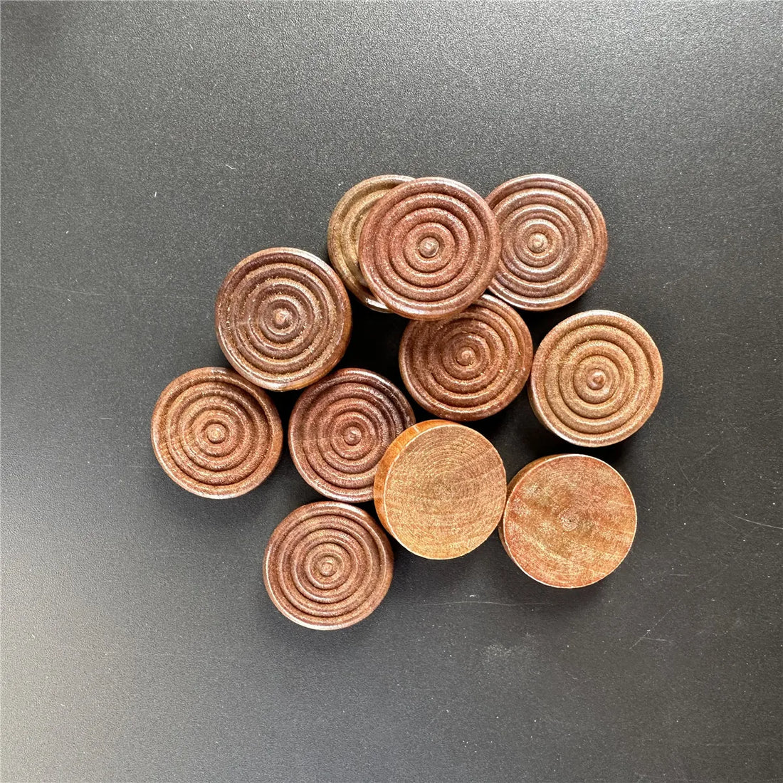 24 Pcs1 Set Of 2.5cm/0.98inch Round Wooden Checkers Round International Checkers Pieces