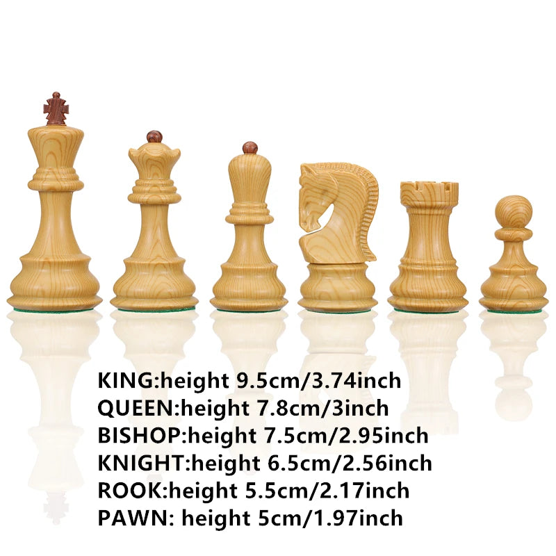 Aggravated heavy plastic chess piece game set